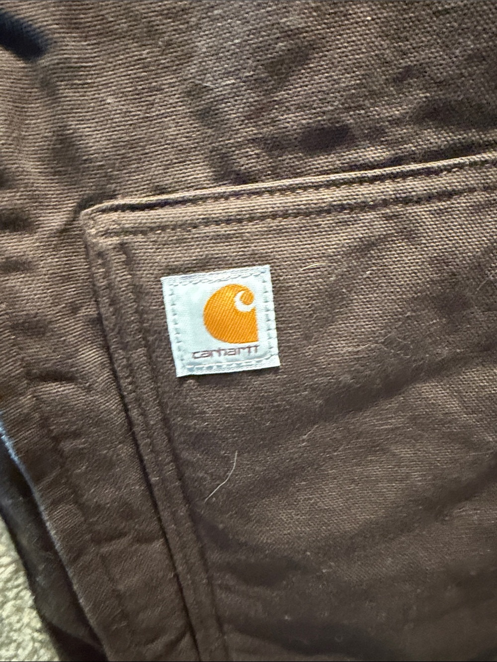 Carhartt Dark Brown Canvas Sherpa Vest women’s xl - Picture 3 of 7